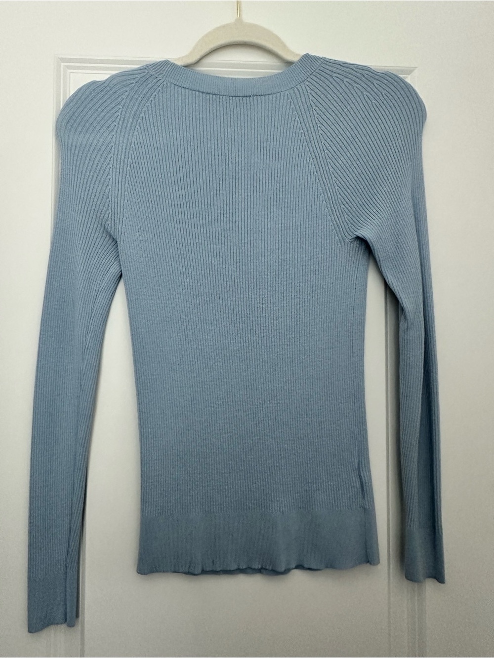 LOFT Blue Ribbed Sweater - Picture 4 of 4